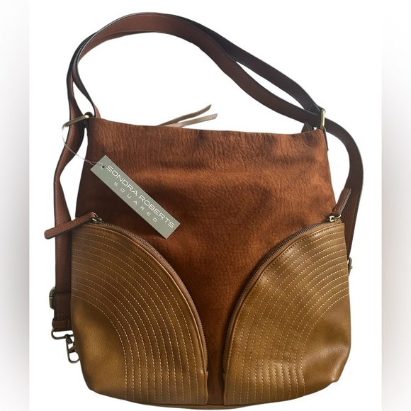 NWT 2 BAGS by SONDRA ROBERTS Convertible Hobo Backpack & Removable Clutch Insert - Picture 11 of 12